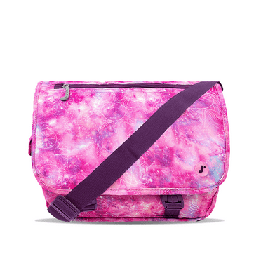 J World Unisex Terry 15" Messenger Bag For School And Travel, Purple Galaxy