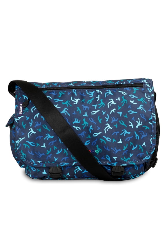 J World Unisex Terry 15" Messenger Bag for School and Travel, Reef