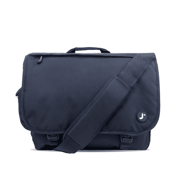 J World Unisex Thomas 16" Messenger Bag With Laptop Sleeve for School and Travel, Black
