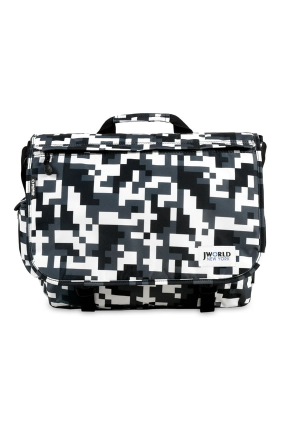 J World Unisex Thomas 16" Messenger Bag With Laptop Sleeve for School and Travel, Camo