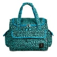 thumbnail image 1 of J World Womens Donna Rolling Carry-on Tote with Laptop Sleeve for Travel and Work, Mint Leopard, 1 of 9