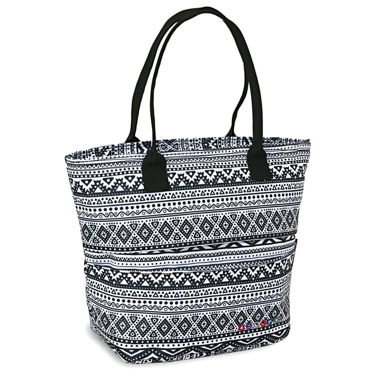 J World Lola Tribal Insulated Lunch Tote Bag, Black