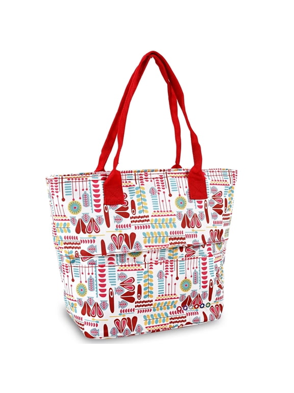 J World Womens Lola Insulated Lunch Tote Bag for School and Work, Heart Factory
