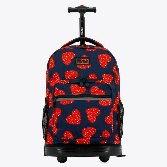 J World Womens Sunrise 18" Rolling Backpack For School And Travel, Love Spangle