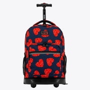 J World Womens Sunrise 18 Rolling Backpack For School And Travel, Love Spangle