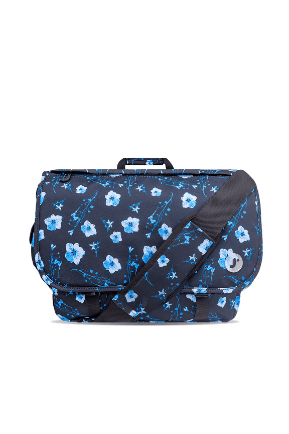 J World Womens Thomas 16" Messenger Bag with Laptop Sleeve for School and Travel for School and Travel, Night Bloom
