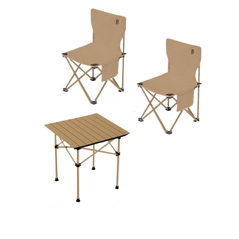 J.ZAO Camping Table&Chair Set, Foldable Collapsible, Carbon Structural Steel Folding Table