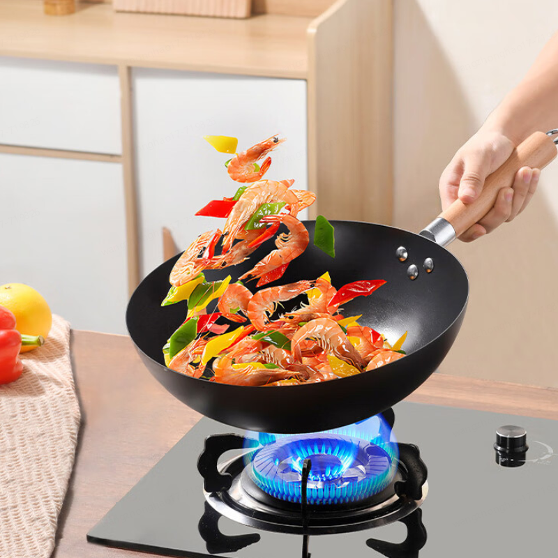Usceshonn Iron Pot, Uncoated Thick Iron Pot, 7.87-11.81 Inch