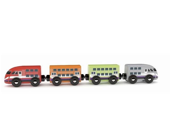J’adore Paris Nature Wood Toys Bullet Train Cars