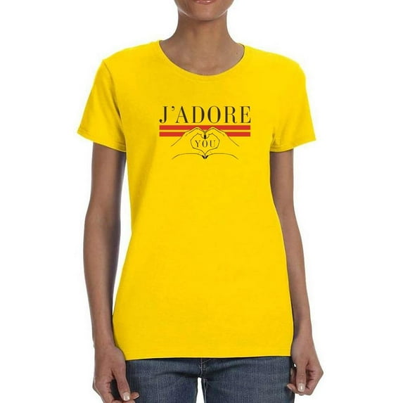 J'adore You Banner T-Shirt Women -Image by Shutterstock, Female 4X-Large