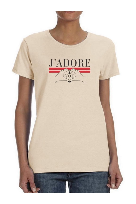 J'adore You Banner T-Shirt Women -Image by Shutterstock, Female Large