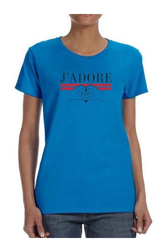 J'adore You Banner T-Shirt Women -Image by Shutterstock, Female Medium