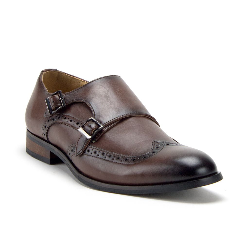 J'aime Aldo Men's C-390 Wing Tip Double Monk Strap Loafers Dress Shoes, Dark Brown, 8.5 - Walmart.com J'aime Aldo Men's C-390 Wing Tip Double Monk Strap Loafers Dress Shoes, Dark Brown, 8.5 - Walmart.com