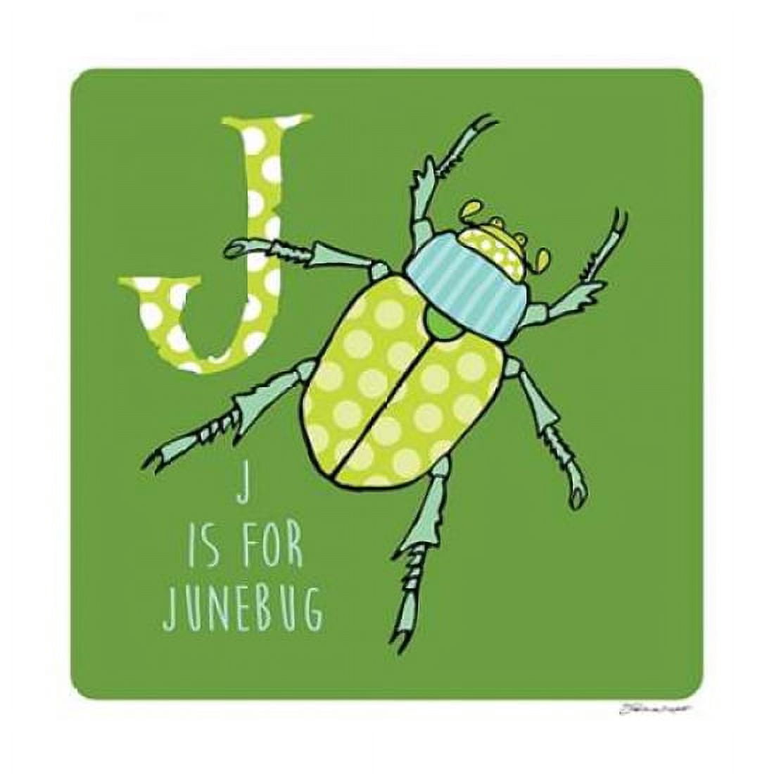 J is For June Bug Canvas Art - Stephanie Marrott (24 x 24)