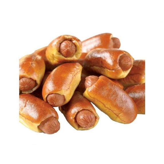 J&j Snack Super Mini Beef Hot Dog Soft Pretzel - 60 Per Case.