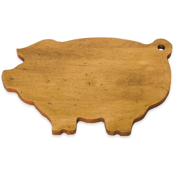 J.K. Adams Maple Pig-Shaped Serving Board for Cheese and Charcuterie, 10 x 12 in