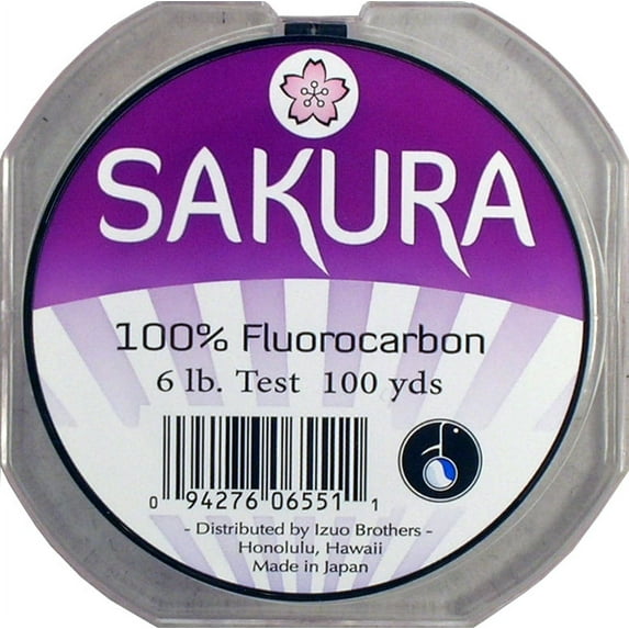 J-Line Sakura 6 lb Fluorocarbon Fishing Line, 100 yd
