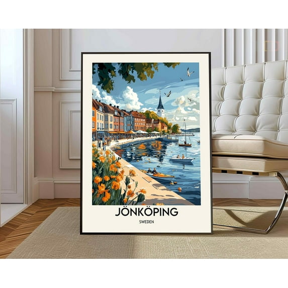 Jönköping Poster, Jönköping Print, Jönköping Photo, Jönköping Poster Print, Jönköping Travel Poster, Jönköping Gift Wall Art, Modern Wall Decor, 12x18 UNFRAMED