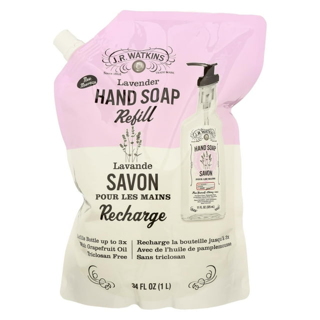 J.r. Watkins Hand Soap Refill Lavender Case Of 1 34 Fl Oz