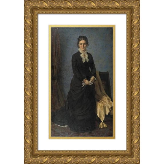 Jørgen Roed 16x24 Gold Ornate Framed and Double Matted Museum Art Print Titled - Chamberlain Caroline Amalie Meldahl, B. Rader (1881)
