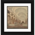 thumbnail image 1 of Jørgen Roed 20x21 Black Ornate Framed Double Matted Museum Art Print Titled: The Interior of Ribe Cathedral (1836), 1 of 5