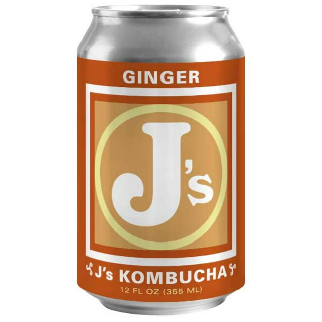 J’s Kombucha Ginger flavored 12 pack 12oz