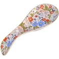 thumbnail image 1 of J.west Floral Ceramic Spoon Rest Holder for Kitchen Counter & Stove Top Dishwasher Safe Flowers Pink, 1 of 8