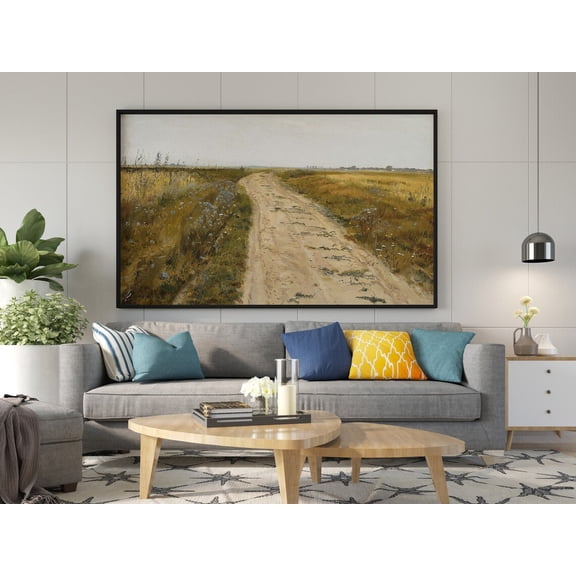 Józef Chełmoński Field Track Rural Landscape Polish Realism Fine Art, Unframed Poster