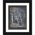 thumbnail image 1 of Józef Pankiewicz 19x24 Black Ornate Framed Double Matted Museum Art Print Titled: Old Town in Warsaw at Night (1892), 1 of 5