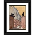 thumbnail image 1 of Jāzeps Grosvalds 14x18 Black Ornate Wood Framed Double Matted Museum Art Print Titled - Kurds on the Roof (1916), 1 of 5