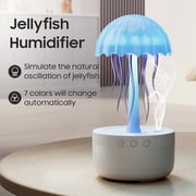 J045D Mini Jellyfish Essential Oil Diffuser by Hailong Palace,300mL USB Type-C Ultrasonic Cool Mist Humidifier,7 Color LED Night Light,Waterless Auto Shut Off Portable Aroma Diffuser for Bedroom Offi