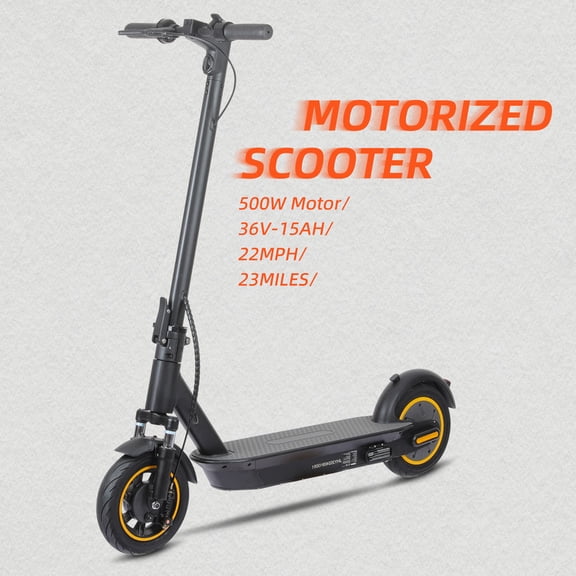 J05 Electric Scooter Adult 500W 36V 15Ah 10" Inflatable Tires Rear Drive Commuter Scooter
