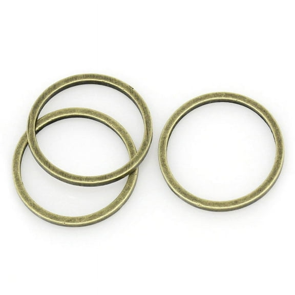 J136 - 50 pcs. Antique Bronze Connector Soldered Closed Jump Rings - 12mm - 0.8mm thick - Smooth