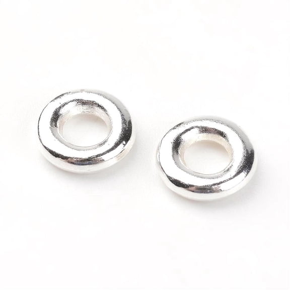 J150 - 100 pcs Silver Plated Soldered Closed Jump Rings - 8mm - 12 Gauge (2mm Thick) - Hole Size: 4mm