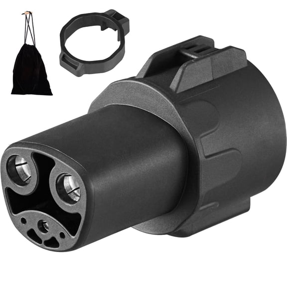 J1772 to Tesla Charger Adapter, 80 Amp 240V AC, SAE J1772 EV Charging Adapter to Tesla Plug, with Storage Bag Anti-Drop Lock IP65 Material, Compatible with Tesla Model 3, Y, S, X