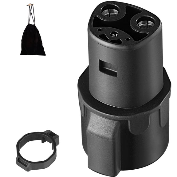 J1772 to Tesla Charger Adapter, 80 Amp 240V AC, SAE J1772 EV Charging Adapter to Tesla Plug, with Storage Bag Anti-Drop Lock IP65 Material, Compatible with Tesla Model 3, Y, S, X