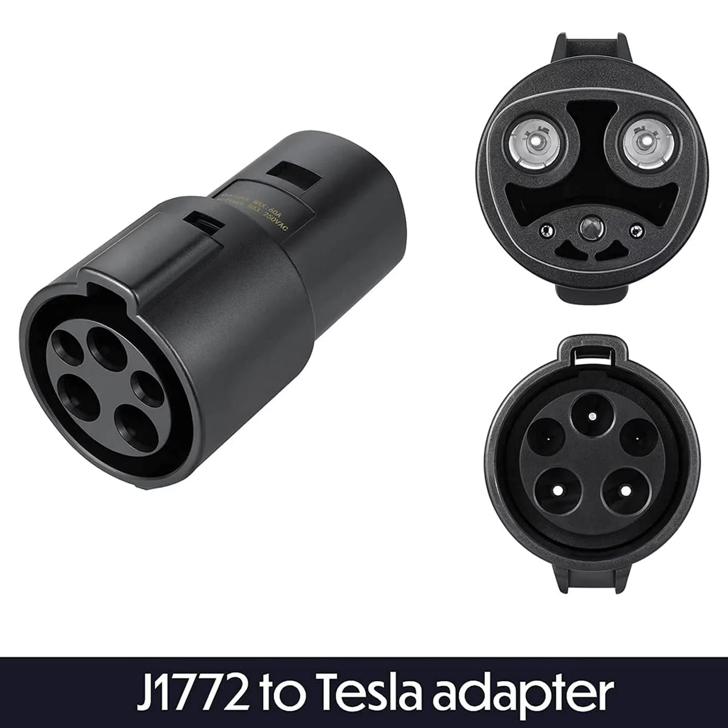 J1772 to Tesla Charging Adapter, Maximize EV Charging Options Compatible  with Tesla Model 3, Y, S, x for Level 1 Level 2 Charging Stations SAE J1772  Charger, Black 