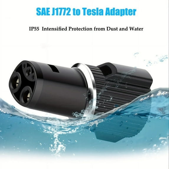 J1772 to Tesla Charging Adapter 60 Amp / 250V AC,Compatible with Tesla Model 3, Y, S, X,Mobile Charger, EV Charger Adapter SAE J1772 for Tesla Plug