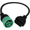 thumbnail image 1 of J1939 9Pin Female to OBD2 Female Cable-Heavy Duty Commercial Truck Diagnostic OBD Scanner’s Connector,Type2 Freightliner ELD GPS Tracker Connection Adapter, 1 of 9