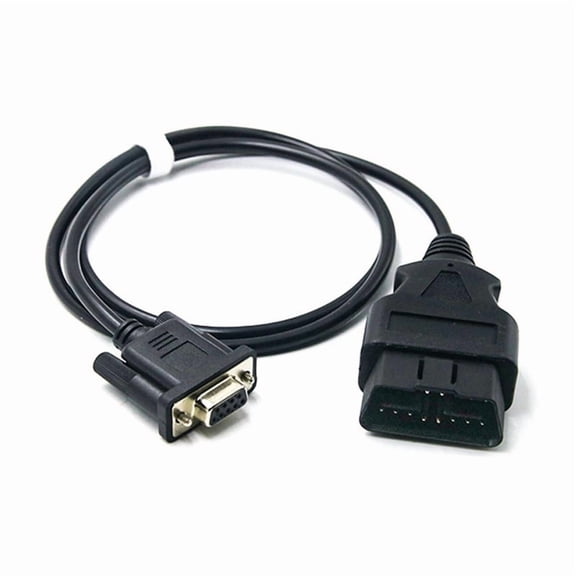 J1962 12V 24V OBD Cable 100CM 16 Pin Male to DB9 Female VGA D-Sub 9 Pin OBDII Adapter RS232 Serial Port Line OBD2 Cable