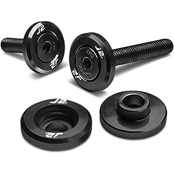 J2 Engineering J2-A-9002-BK Pack of 5 - J2 Engineering Aluminum Engine Valve Cover Washer+Bolt Kit (Black) - For 1988 to 2000 Honda D -Series 95 96 97 98 99