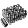 thumbnail image 1 of J2 Engineering LN-T7-004-15-SL J2 Engineering 7075 -T6 Forged Aluminum M12X1.5 20Pcs 50mm Height Open -End Lug Nut Set w / Socket Adapter Key (Silver), 1 of 6
