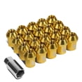 thumbnail image 1 of J2 Engineering LN-T7-006-15-GD J2 Engineering 7075 -T6 Forged Aluminum M12X1.5 20Pcs 35mm Height Close -End Lug Nut Set w / Socket Adapter (Gold), 1 of 6
