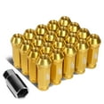 thumbnail image 1 of J2 Engineering LN-T7-028-15-GD J2 Engineering 7075 -T6 Forged Aluminum M12X1.5 20Pcs 60mm Height Open -End Lug Nut Set w/Adapter Key (Gold), 1 of 6