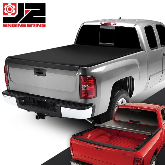 J2 Engineering Vinyl Soft Top Roll-up Tonneau Cover for 07-18 Silverado/Sierra 5.75' Short Bed