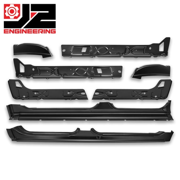 J2 Engineering for 01-06 Silverado Sierra 1500 2500/3500HD Crew Cab Inner&Outer Rocker Panels