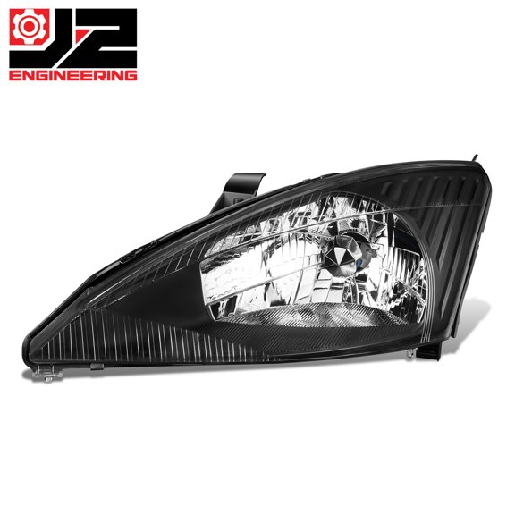 J2 Engineering for 03-04 Ford Focus Left Side OE Style Black Housing Headlight Lamp Replacement