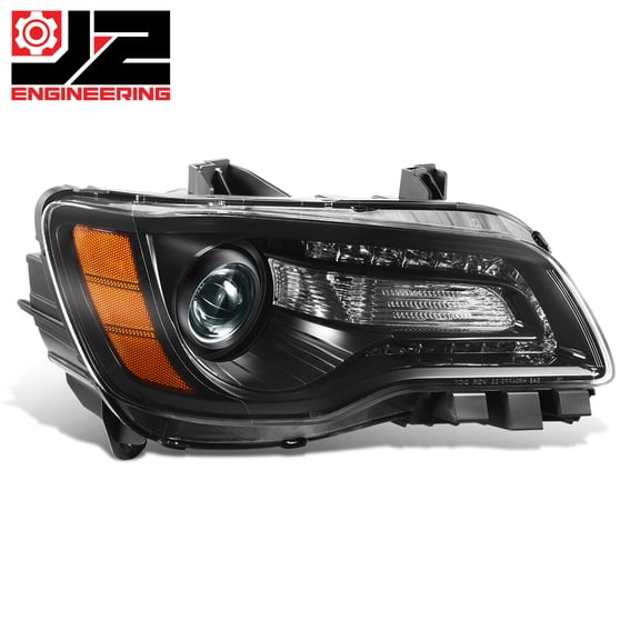J2 Engineering for 11-14 Chrysler 300 Right Side LED DRL Projector Headlight Lamp Replacement