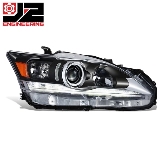 J2 Engineering for 11-17 Lexus CT200H Black Housing Right Side Projector Headlight Replacement
