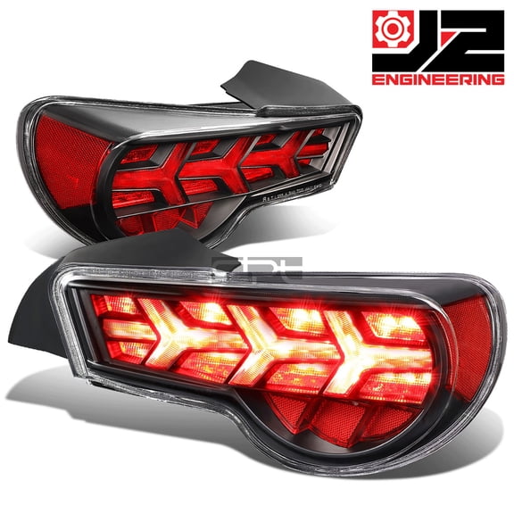 J2 Engineering for 13-19 FRS BRZ/Toyota 86 LED Sequential Signal Red Tail Lights Replacement